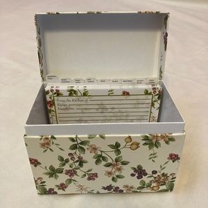 Floral Recipe Box with matching cards